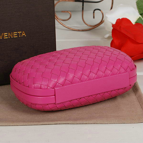 Bottega Veneta intrecciato calf leather clutch 11308 rosered - Click Image to Close